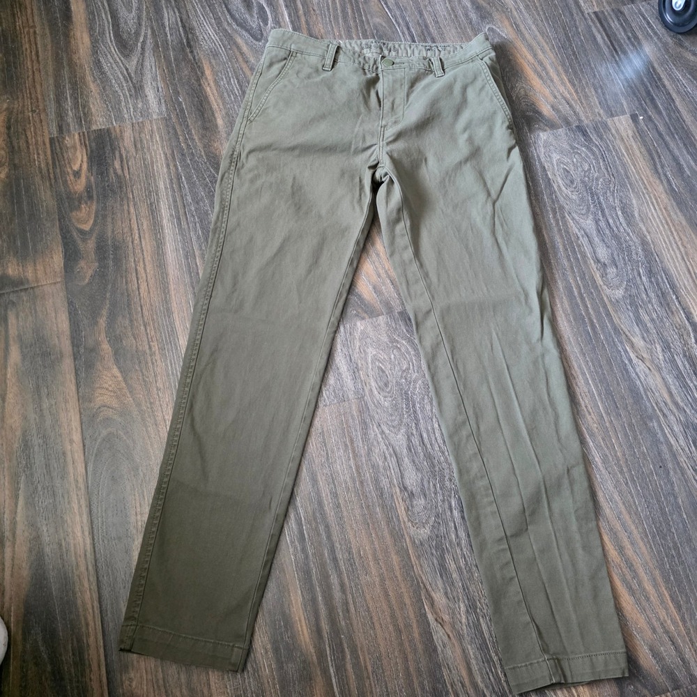 Levis XX Chino Standard Taper Pants Mens 30x32 Olive Green Stretch Twill 17196